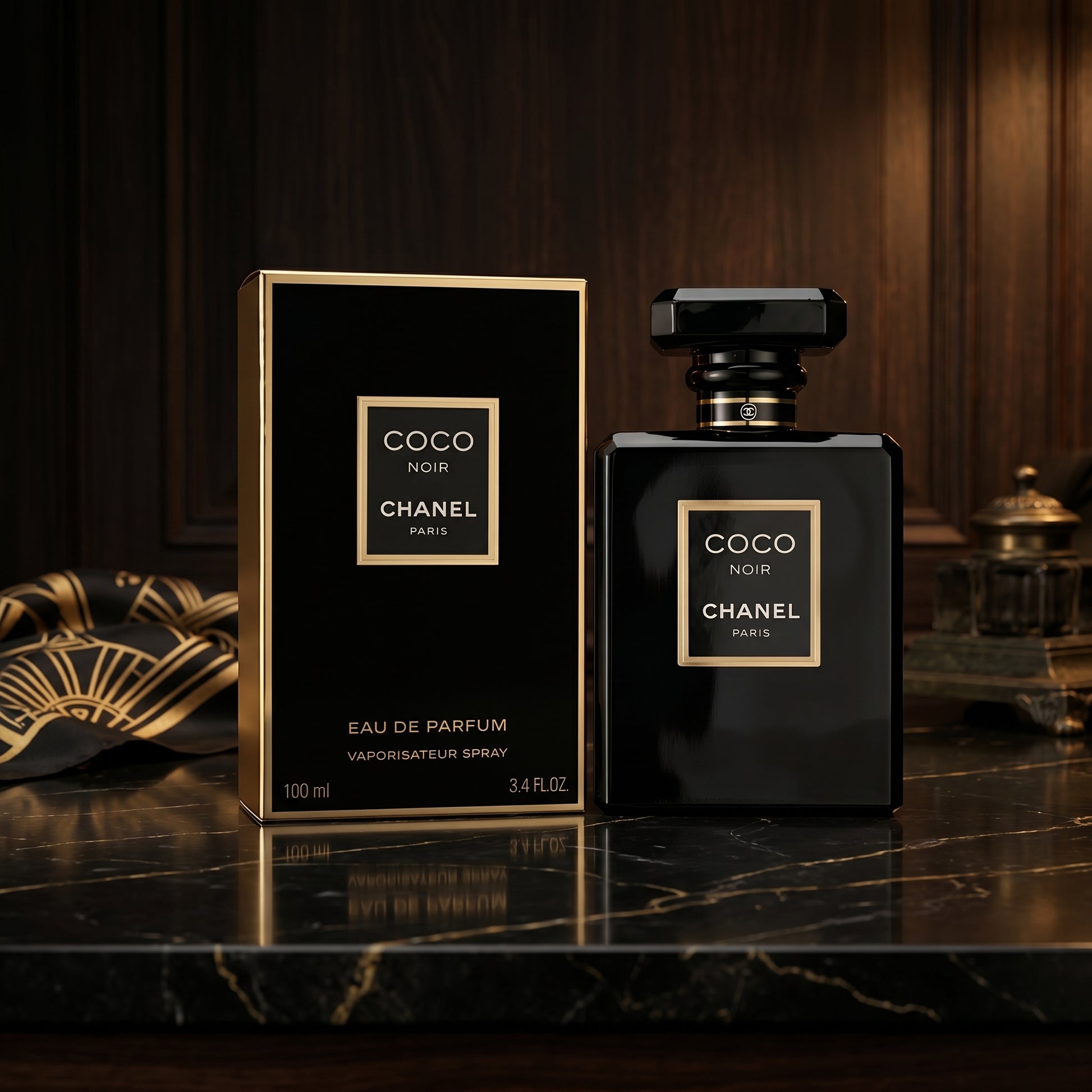 Coco Noir Eau de Parfum 100ml (3.4 fl oz) – Black & Gold Edition
